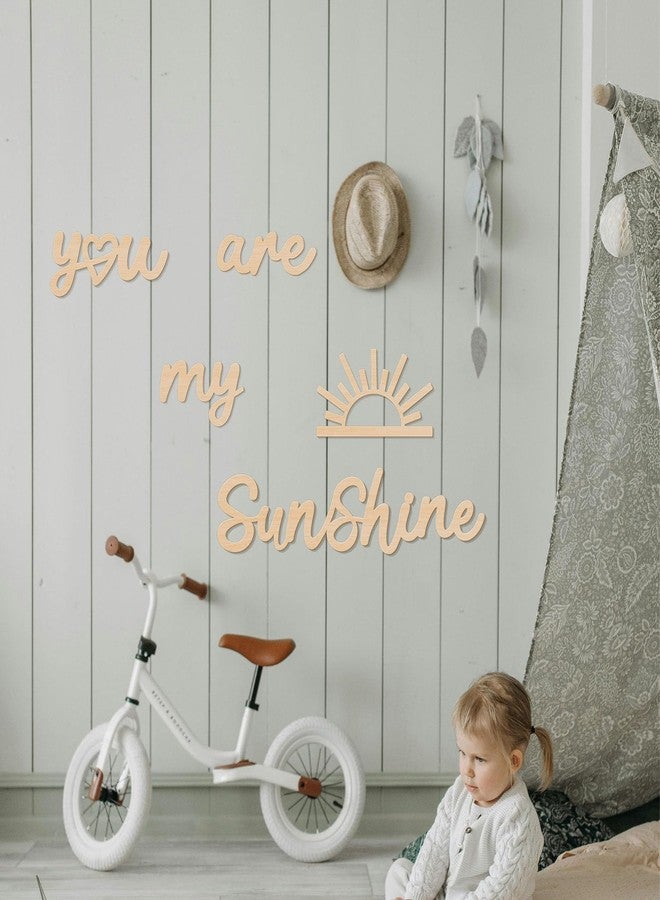 KOYILTD You are My Sunshine Room Decoration Boho Nursery Decoration Wooden Wall Hanging Art Sunshine Nursery Decor Boho Wall Art for Home Office Nursery Playroom (Relaxing) - Image 4
